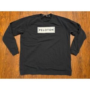 Peloton Men's Heritage Crewneck Sweatshirt Black White Size XL